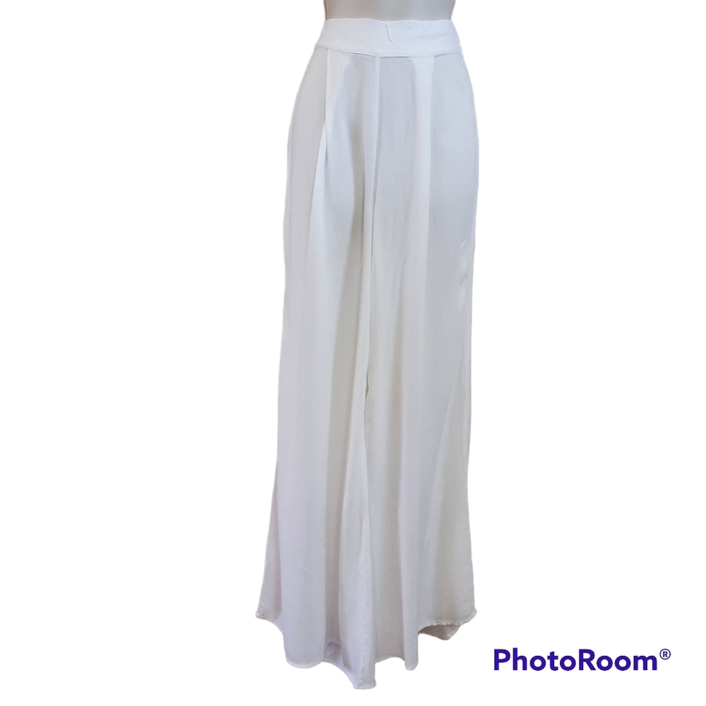 Wide Leg Pleated Flare Knit Casual Pants New